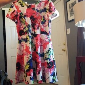 White and floral dress